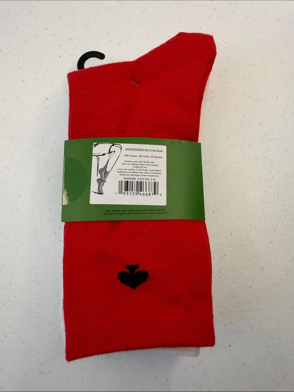 kate spade Pink Dove Pattern Crew Socks - 3 Pack